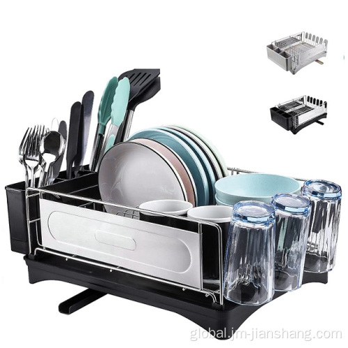 Dish Rack With Tray Rust Proof Dish Drainer For Kitchen Countertop Supplier